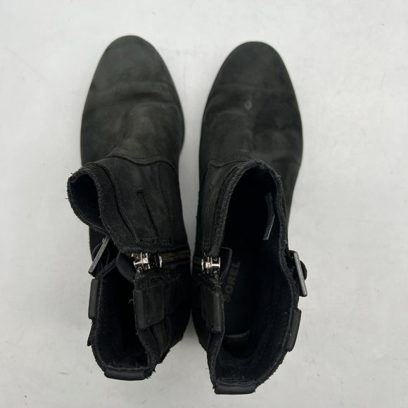 Sorel NL3080-010 Boots Women's Size 9 Lolla Ankle Bootie Leather Zip Buckle - Picture 6 of 11